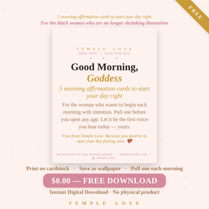 Good Morning, Goddess — Free Morning Affirmation Cards